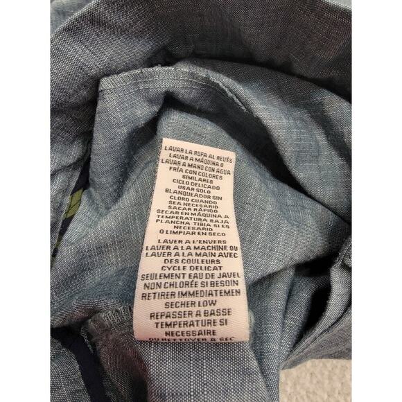 Nanette Lepore Pants Womens XL Wide Leg Culottes Gaucho Chambray Elastic Waist - Picture 8 of 10